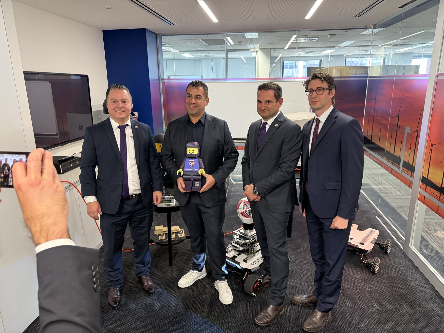 Perth Glory leadership with APD Global