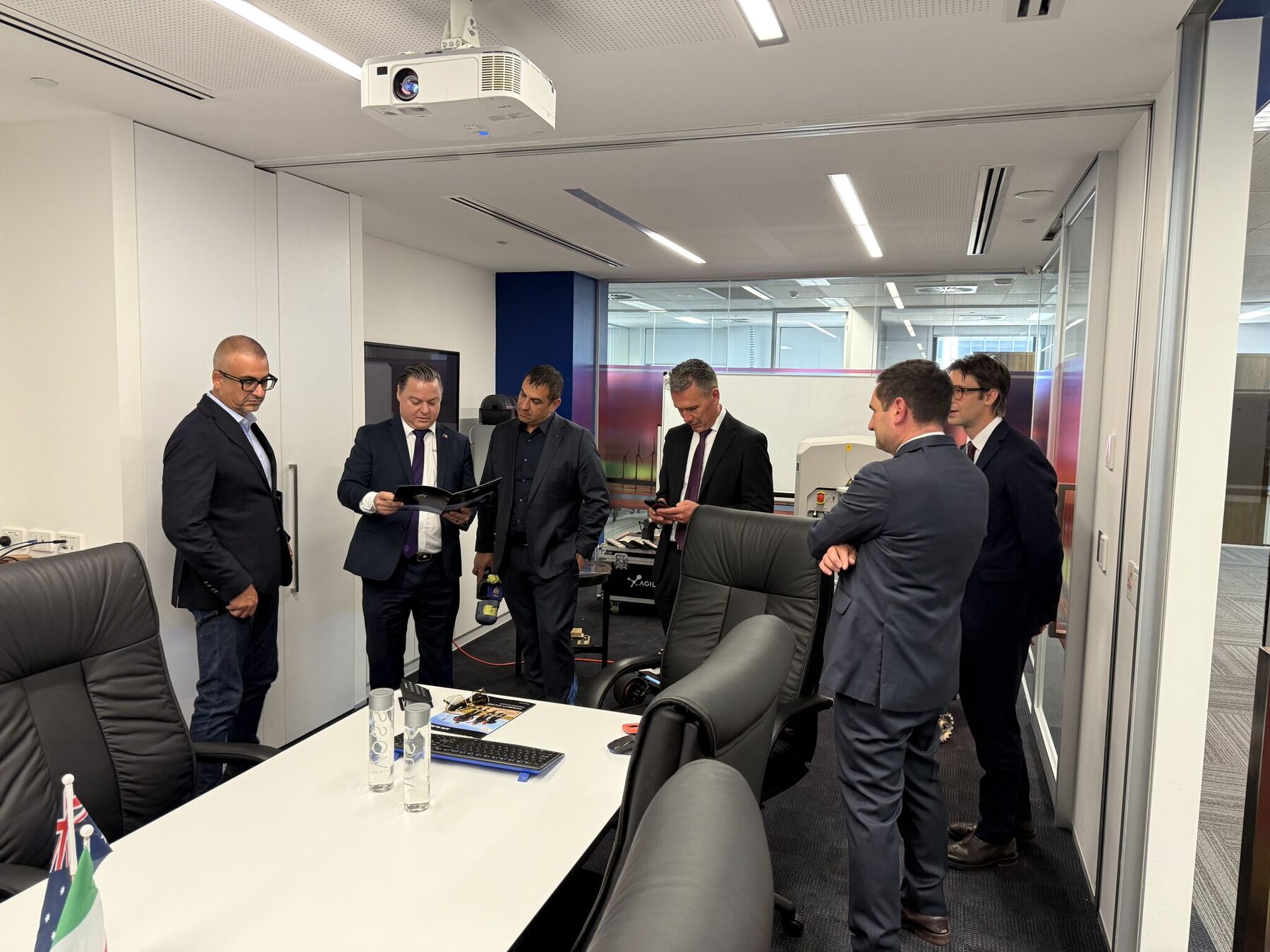 Perth Glory leadership visiting the APD Global office